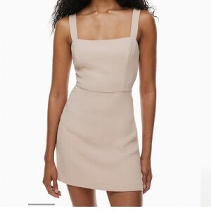Aritzia Wilfred Beige Mini Dress